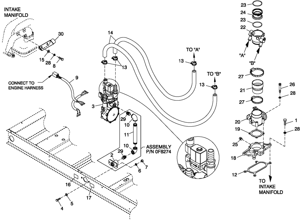 Fuel Nat. Gas And Lp Vapor 6.8l 4 Pole Diagram and Parts List for CT07068ANSN (1209V33918)(2009) Generac Generator