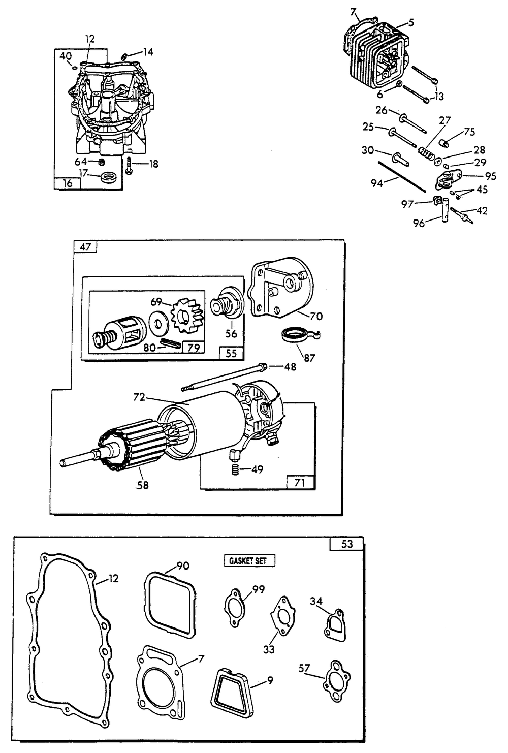 V-Twin Engine Parts Ii Diagram and Parts List for 0843-0  Generac Generator
