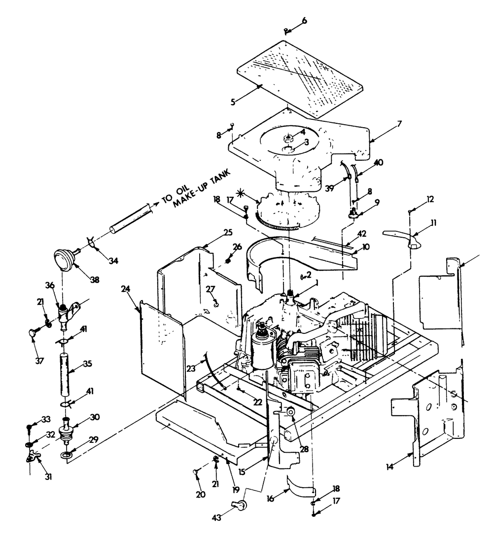 Engine Enclosure Diagram and Parts List for 9008-2  Generac Generator