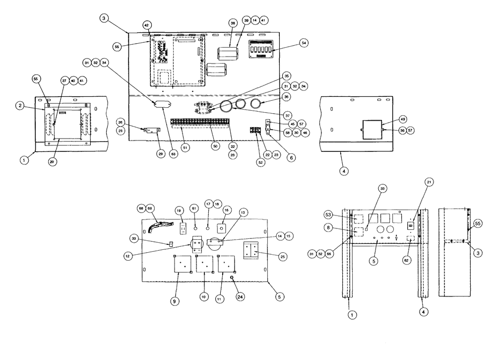 Control Panel Diagram and Parts List for 4134-2  Generac Generator
