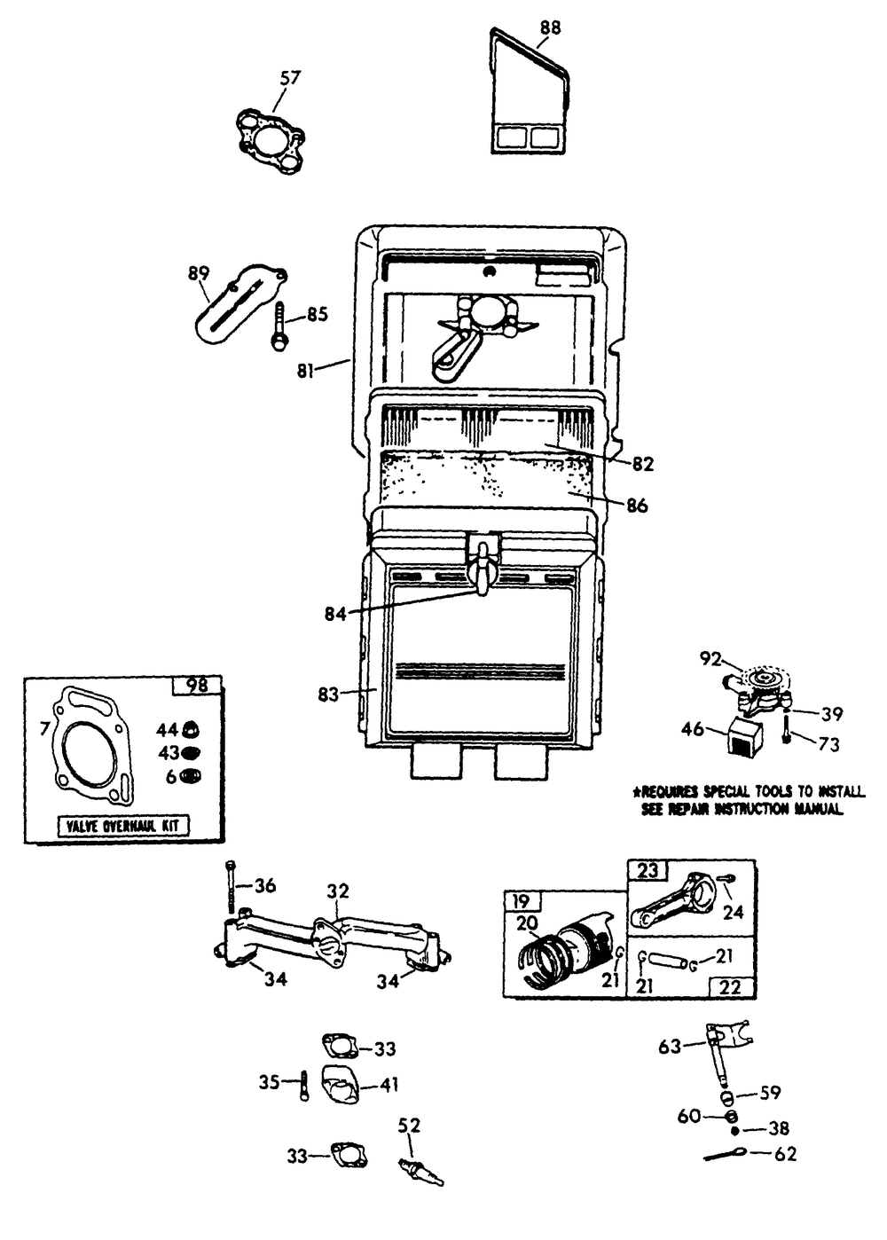 Gn-Engine (Long Block) (Part Ii) Diagram and Parts List for 0896-1  Generac Generator