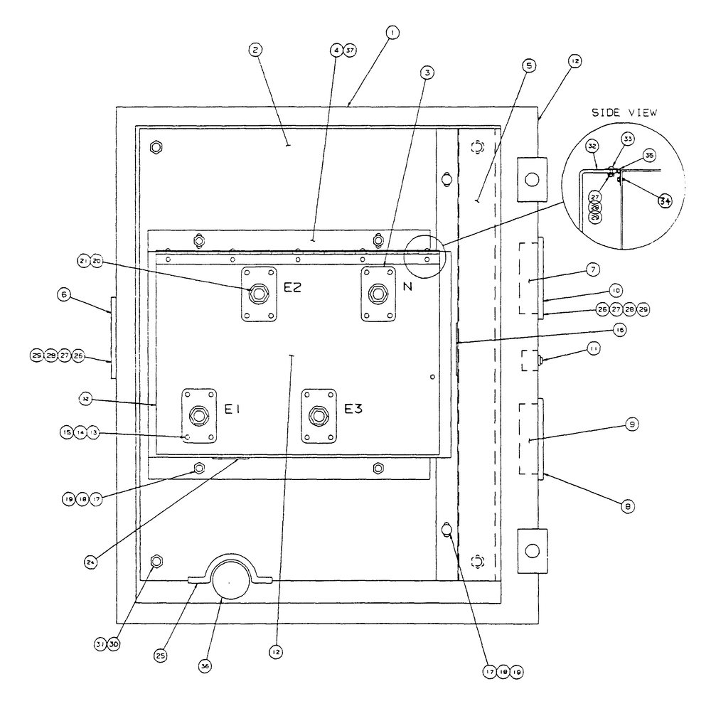Outlet Panel Diagram and Parts List for 9301-2  Generac Generator