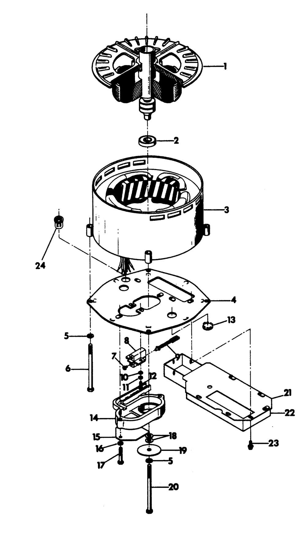 Alternator Diagram and Parts List for 6208-6  Generac Generator