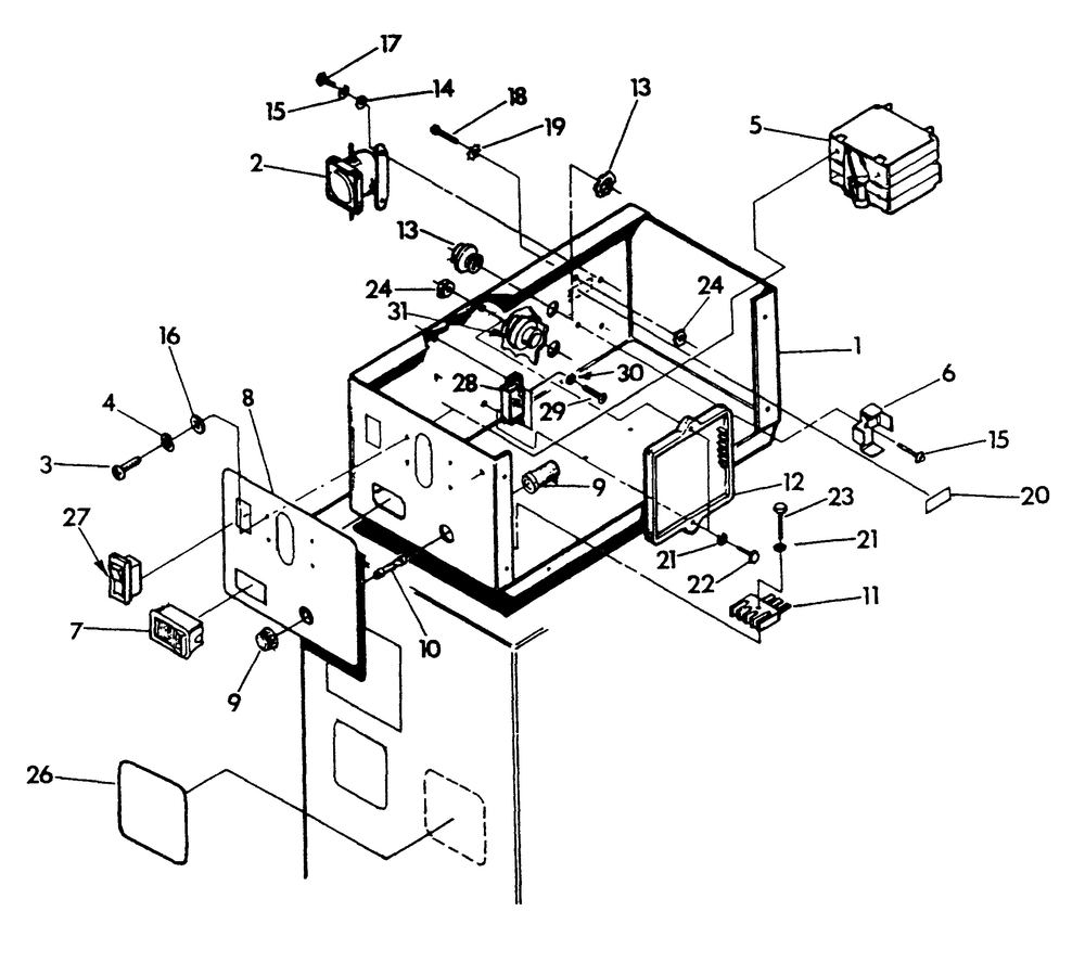 Control Panel Diagram and Parts List for 9067-7  Generac Generator