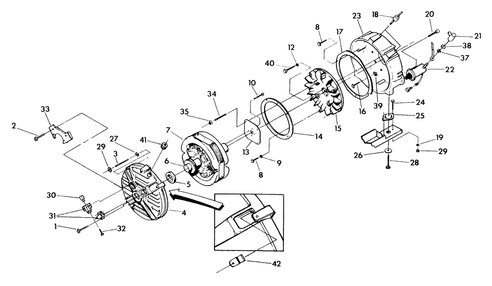 Generator Diagram and Parts List for 9344-1  Generac Generator