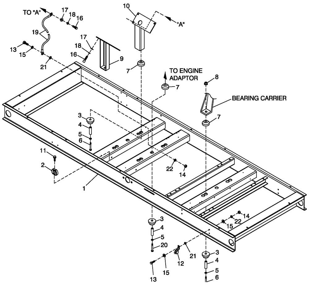 Mounting Base 4.6l G3 Diagram and Parts List for BT08046ANSN (4306V20488)(2006) Generac Generator