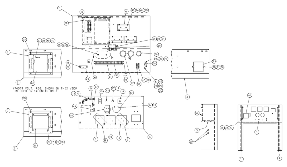 Control Panel Diagram and Parts List for 0044741 (3580728 - 3694588)(2014) Generac Generator
