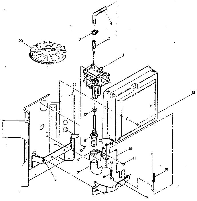 Natural gas carburetor Diagram and Parts List for 9067-0  Generac Generator