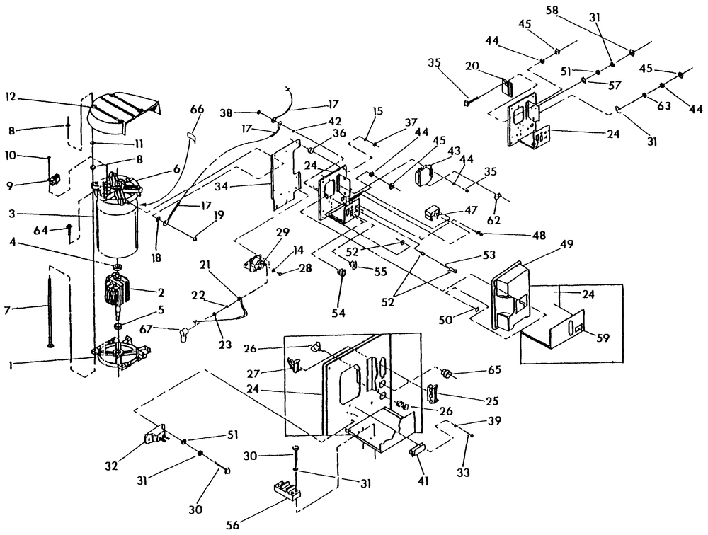 Control Panel Diagram and Parts List for 0861-0  Generac Generator