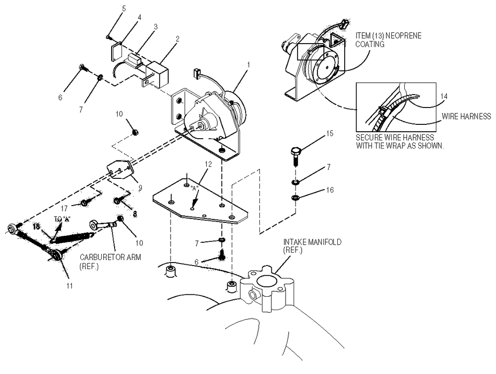Stepper Motor Diagram and Parts List for 0051050 (0505V01172 - 3105V03296)(2005) Generac Generator