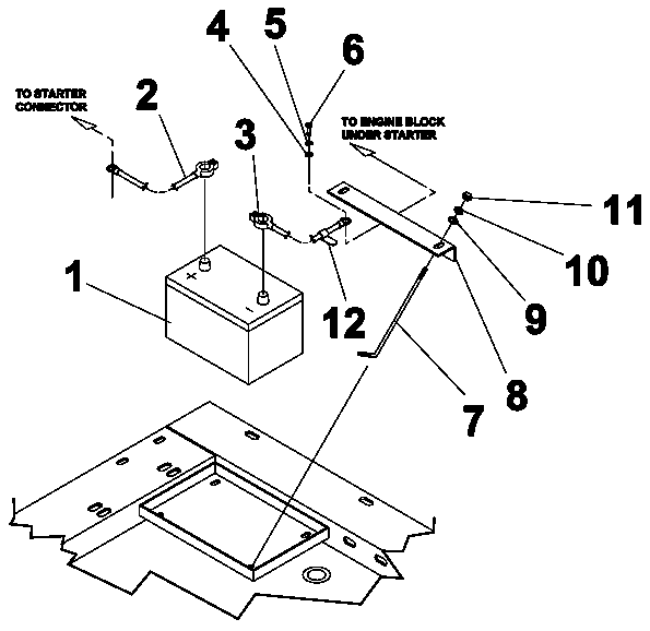Ev Battery Diagram and Parts List for 0041360 (3154271 - 3248057)(2014) Generac Generator