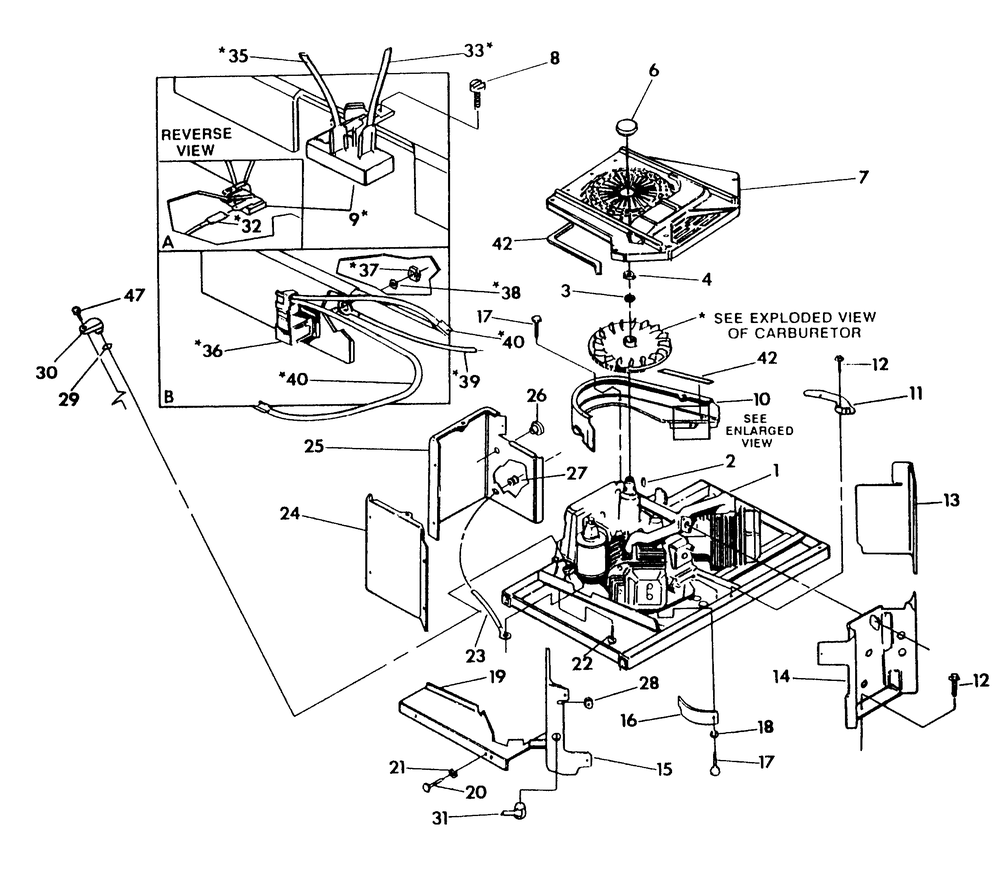 Engine Enclosure Diagram and Parts List for 9428-4  Generac Generator