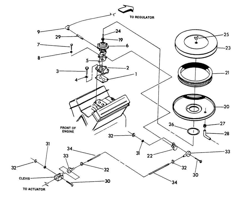 Lp Gas Carburetor Diagram and Parts List for 9657-1  Generac Generator