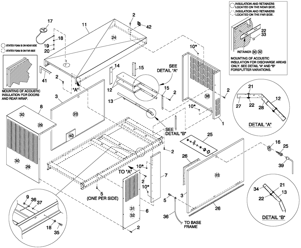 Enclosure C2 Diagram and Parts List for QT02524ANNNA (5555295 - 5614645)(2009) Generac Generator