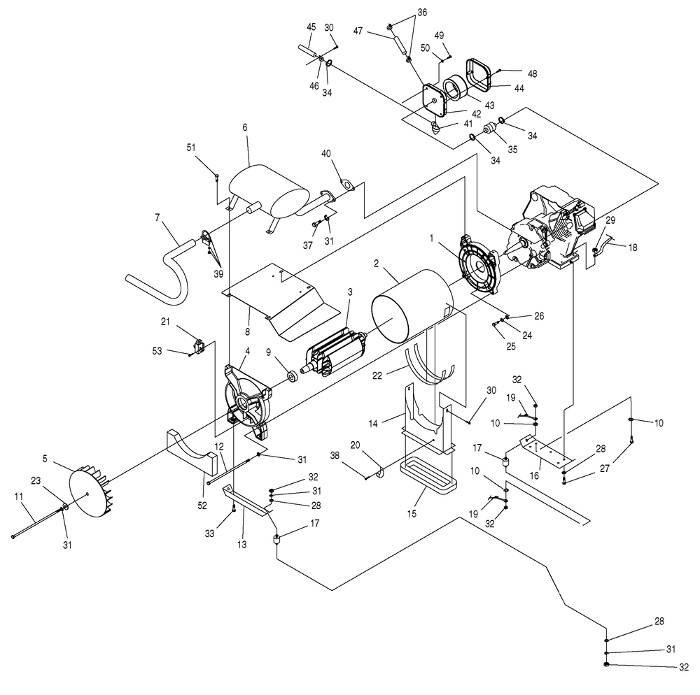 Generator 2 Diagram and Parts List for 0047602 (4122034 - 5464712)(2014) Generac Generator