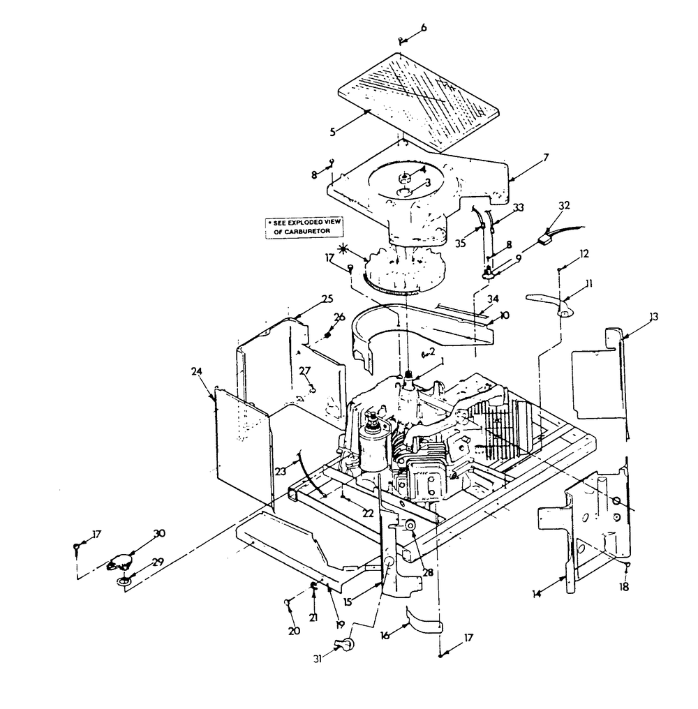 Sheet Metal Diagram and Parts List for 9424-0  Generac Generator