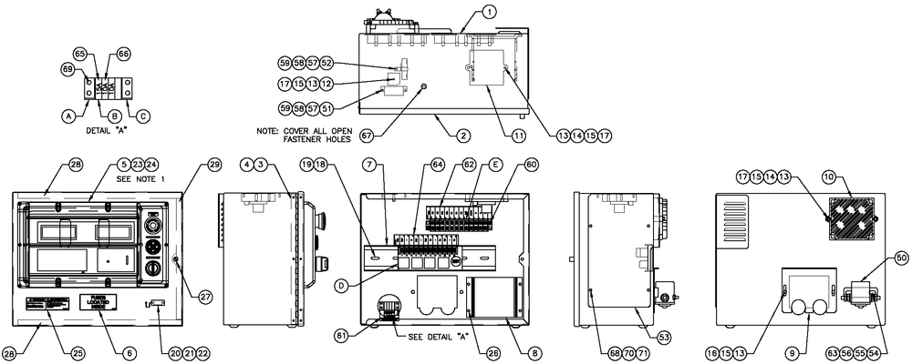 H Panel 2a Battery Charger Diagram and Parts List for QT07068AVSY (5181404 - 5210978)(2008) Generac Generator