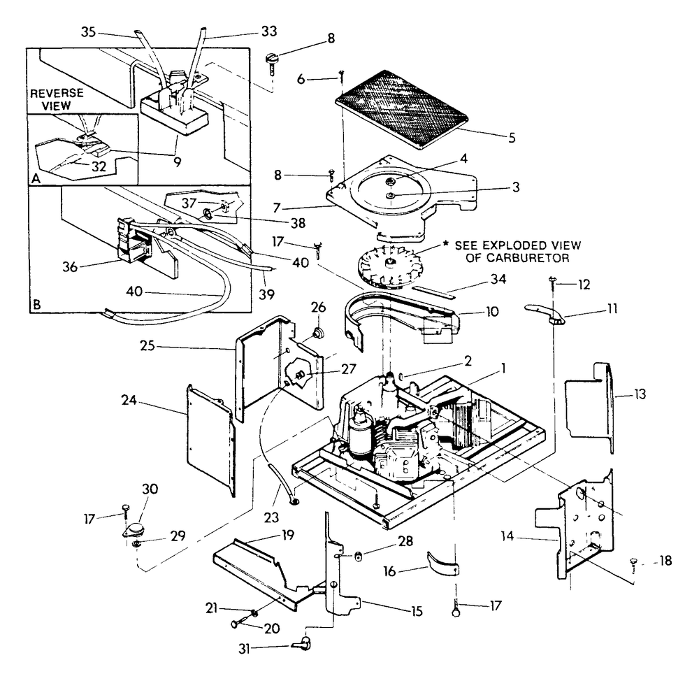 Sheet Metal Diagram and Parts List for 9475-0  Generac Generator