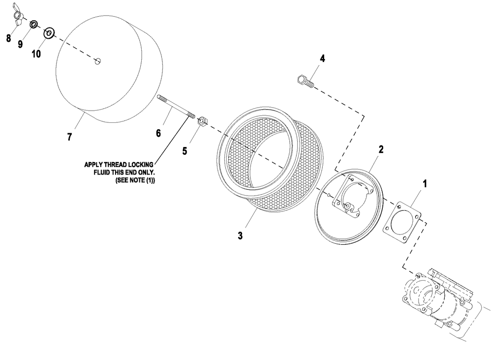 Ev Air Cleaner Diagram and Parts List for QT04854ANAC (6886217 - 7005595)(2012) Generac Generator