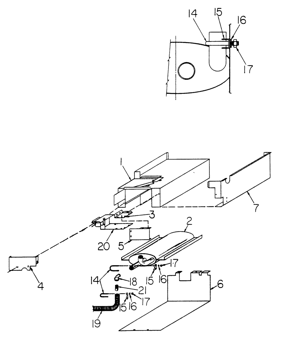 Muffler Box Assembly Diagram and Parts List for 5697-4  Generac Generator