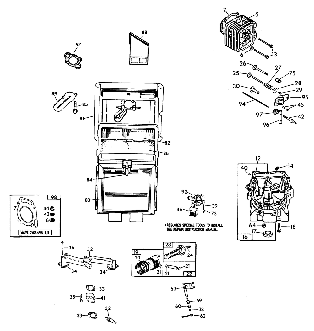 Engine Parts (Part 3) Diagram and Parts List for 9121-3  Generac Generator