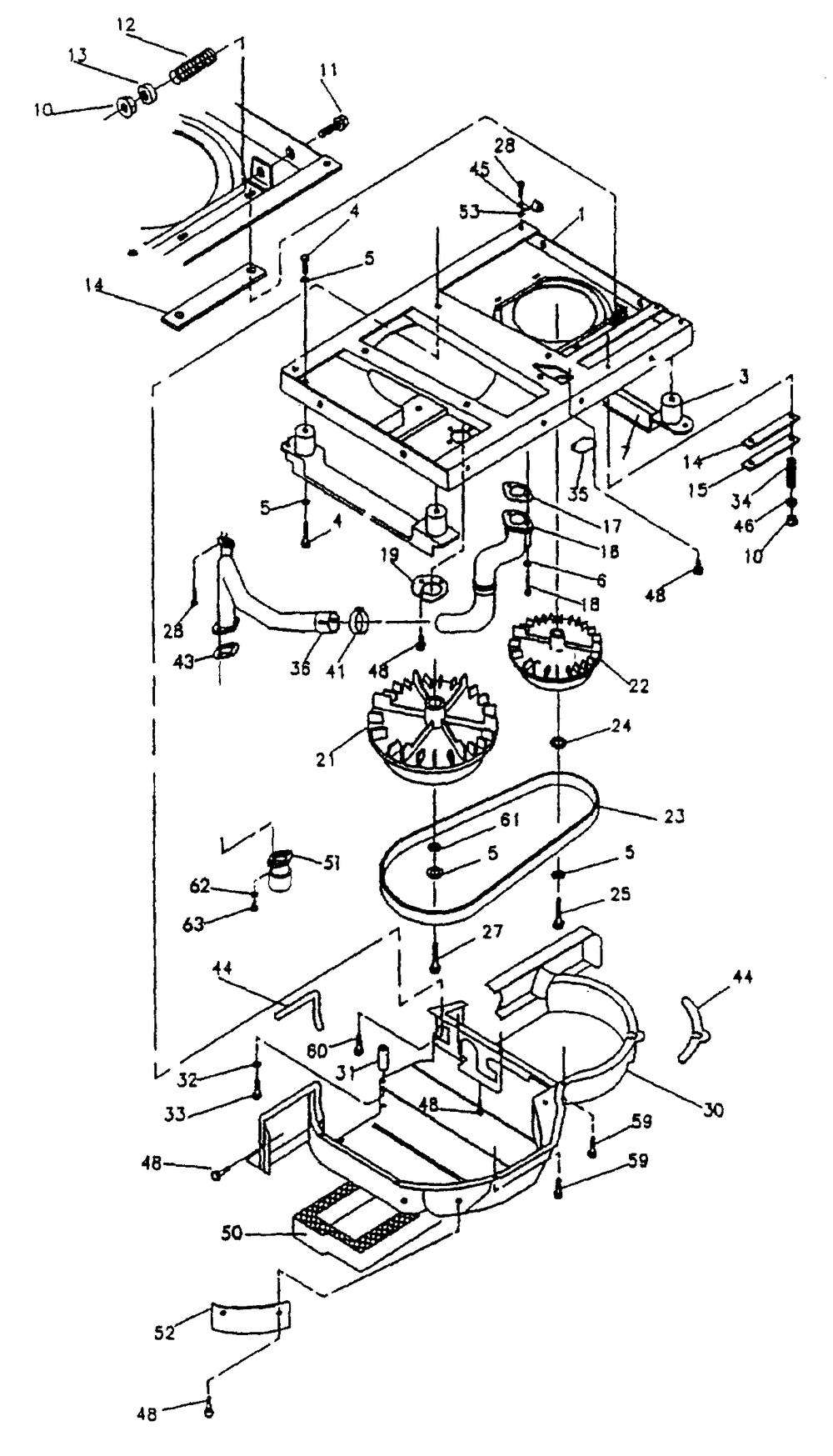 Base And Pulleys Diagram and Parts List for 0863-2  Generac Generator