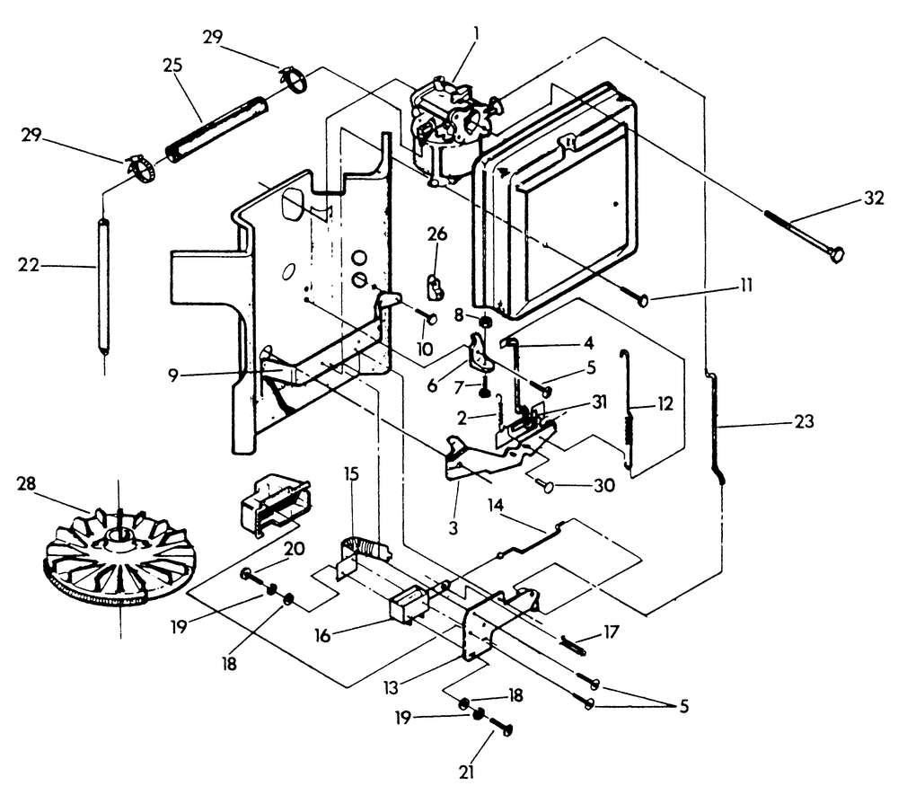 Carburetor Diagram and Parts List for 9311-0  Generac Generator