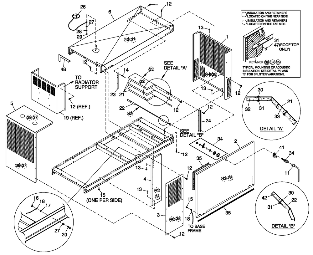 Ev Enclosure C4 Pvt Lbl Diagram and Parts List for CT06030ANAN (1907V23210 - 4807V25565)(2007) Generac Generator