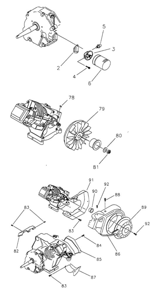 Cabinet Parts 2 Diagram and Parts List for EHF00958  Generac Engine
