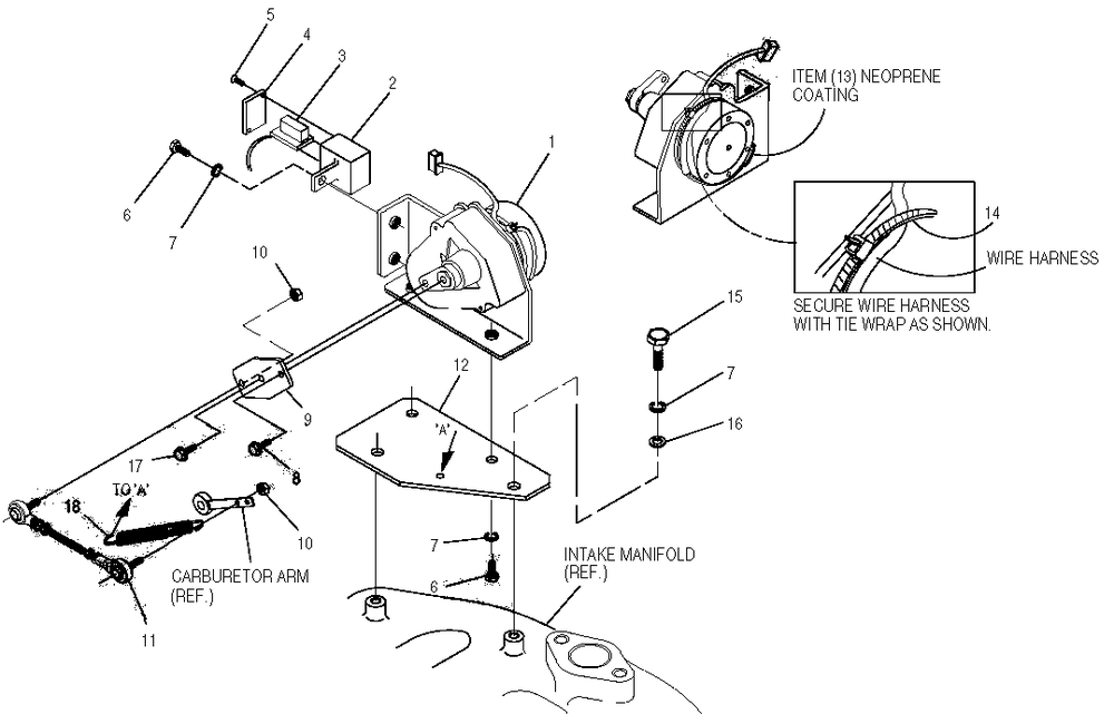 Radiator Diagram and Parts List for 0047420 (3638011 - 3989689)(2004) Generac Generator