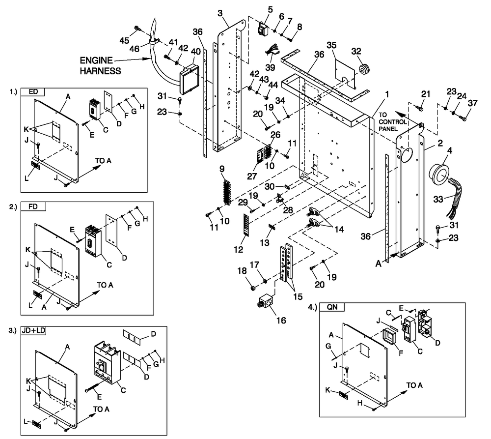 Cpl C2 And C4 Flex Hsb Diagram and Parts List for QT06030ANSN (4361373 - 5017502)(2008) Generac Generator
