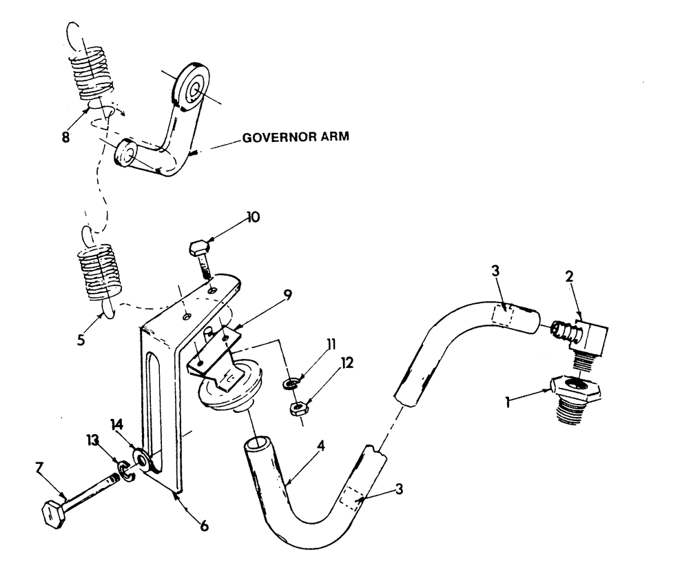 Vacuum Dash Pot Diagram and Parts List for 9303-0  Generac Generator