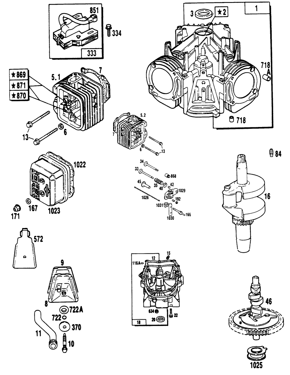 V-Twin Engine Parts (Part 2) Diagram and Parts List for 9131-0  Generac Generator