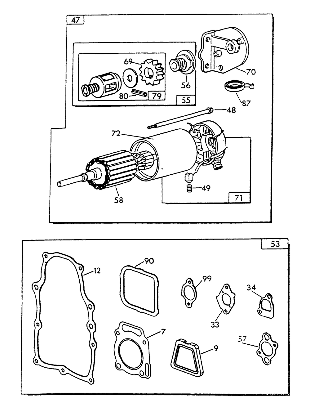 Engine Common Parts 3 Diagram and Parts List for 9600-2  Generac Generator
