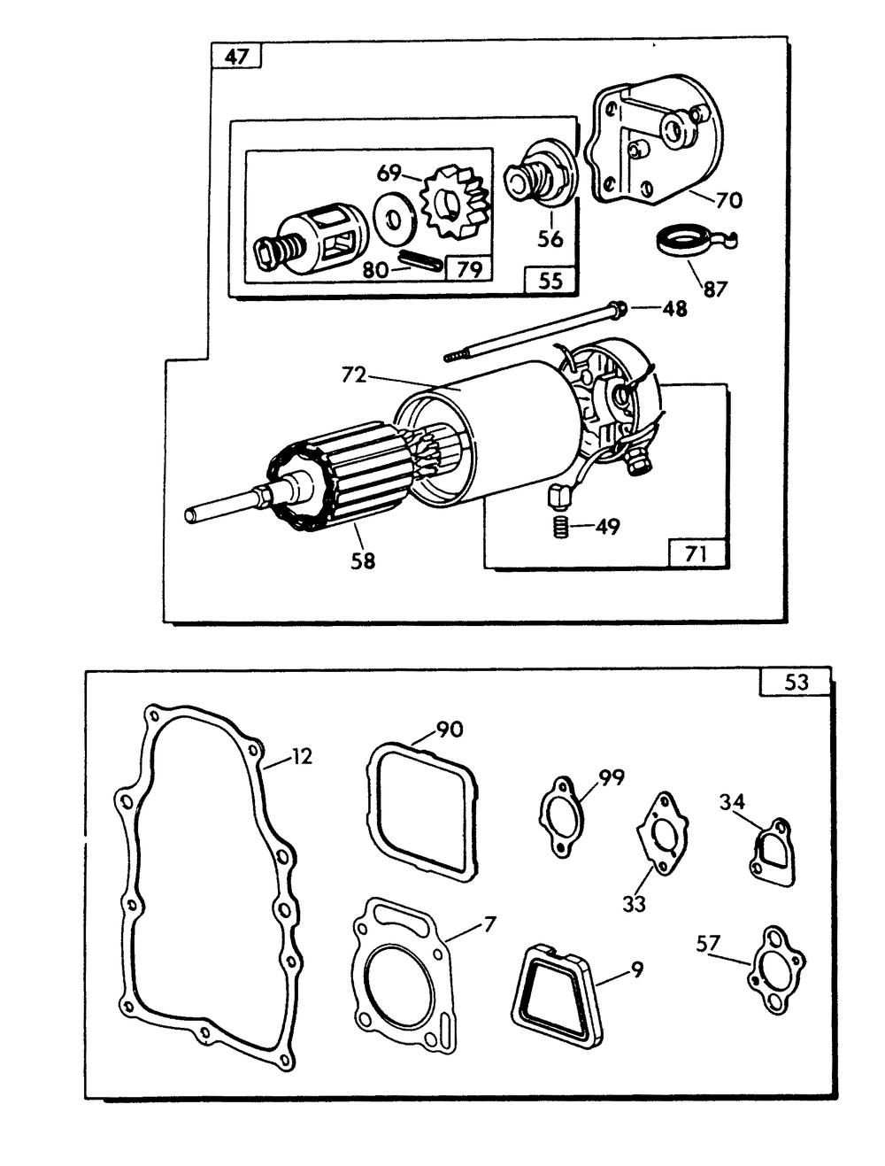 V-Twin Engine (Part 2) Diagram and Parts List for 9067-3  Generac Generator
