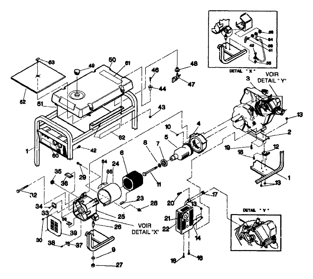 Cradle - No. 84718 Diagram and Parts List for 3500XL (9704-0)(9704-0) Generac Generator