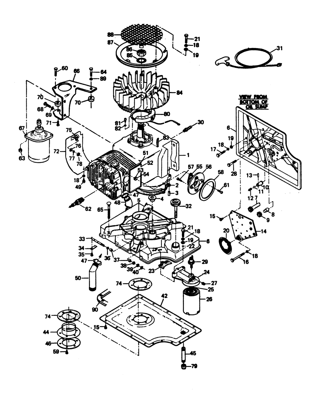 Engine Parts Diagram and Parts List for 6208-7  Generac Generator