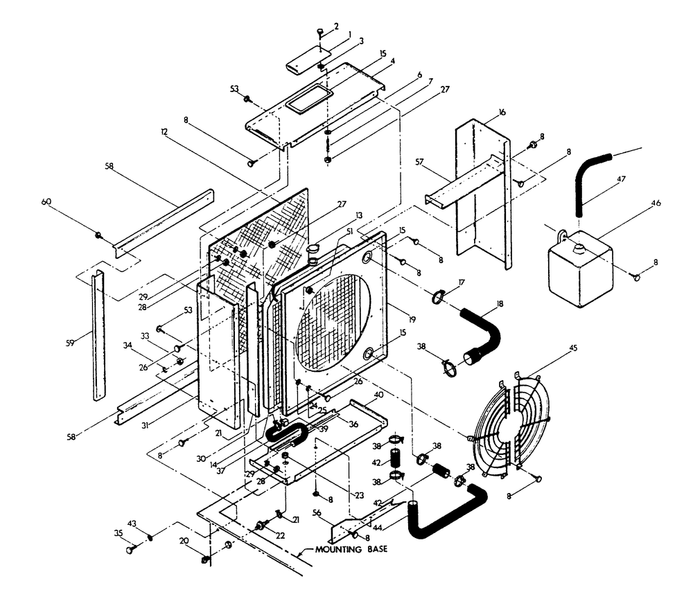 Radiator Shroud Diagram and Parts List for 8938-2  Generac Generator