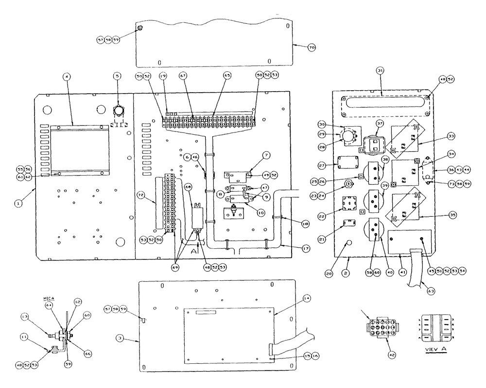 Control Panel Diagram and Parts List for 9303-4  Generac Generator