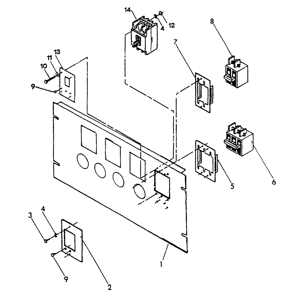 Circuit Breaker Diagram and Parts List for 0590-4  Generac Generator