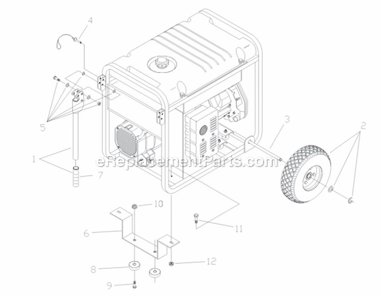 Page D Diagram and Parts List for 1470-1  Generac Generator