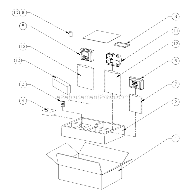 Manual 2010 Adv Wireless Hnywl Diagram and Parts List for HT04542GNAX (6708400)(2011) Generac Generator