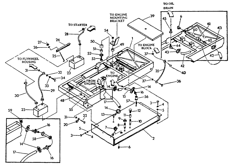 Mounting Base Diagram and Parts List for 9336-4  Generac Generator