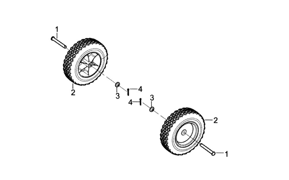 Wheels Diagram and Parts List for 005939-5  Generac Generator