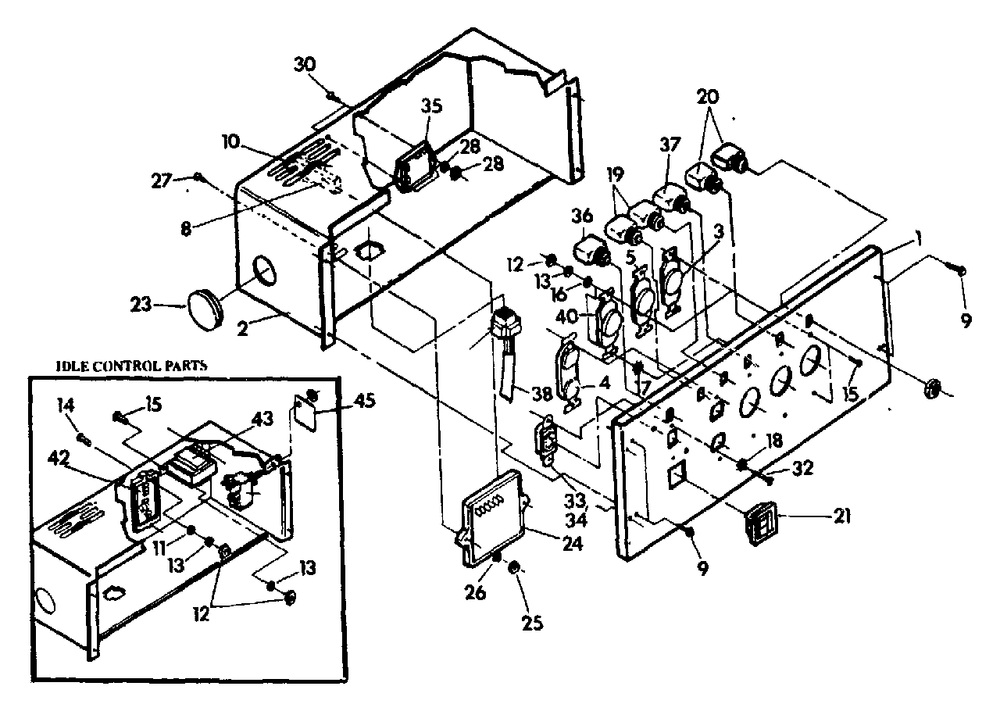 Control Panel (Manual Start) Diagram and Parts List for C8000 (5563-0)(5563-0) Generac Generator