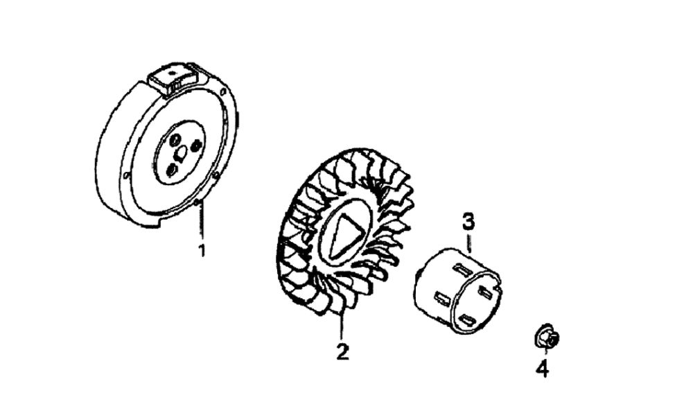 Flywheel Diagram and Parts List for 005939-0  Generac Generator