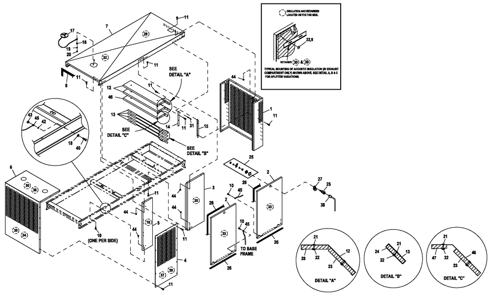 Ev Enclosure C5 Emission Diagram and Parts List for ET15068AVAY (5955880)(2010) Generac Generator