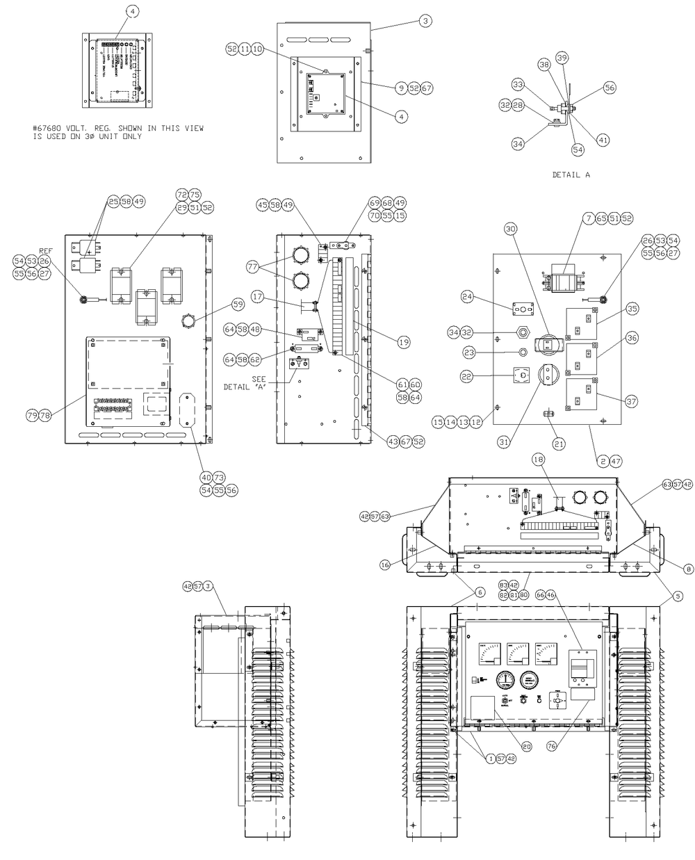Ev Ctrl Panel P Diagram and Parts List for 0041360 (3154271 - 3248057)(2014) Generac Generator