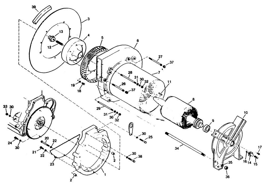 Alternator Diagram and Parts List for 1009-C  Generac Welder