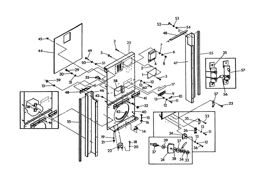 Control Panel (Back) Diagram and Parts List for 9467-1  Generac Generator